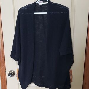 Mossimo Black Open-Front Cardigan